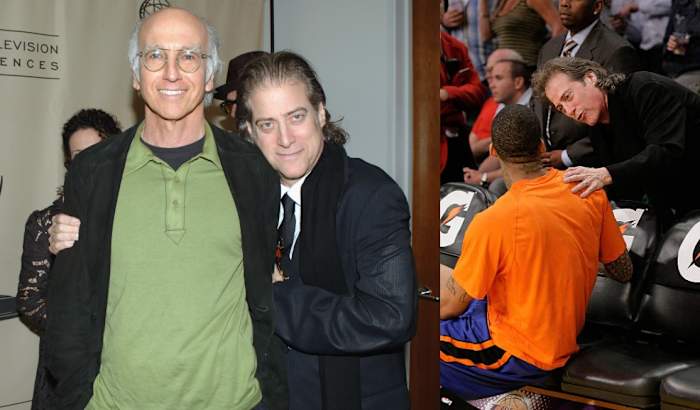 richard lewis and larry david, knicks fans